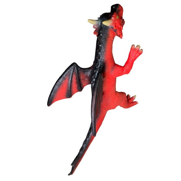 Soft Red Dragon Figure 2018 Soft Rubber PVC Plastic - Picture 7 of 11